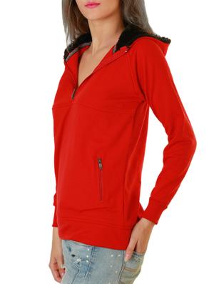 hooded neck zip pocket sweatshirt - 9632429 - Standard Image - 2
