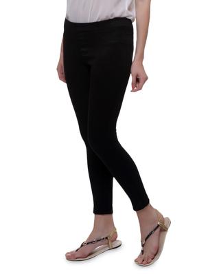 solid black lycra jeggings - 9632723 - Standard Image - 2