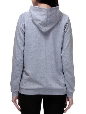 solid grey fleece hoodie sweatshirt - 9632732 - Standard Image - 3