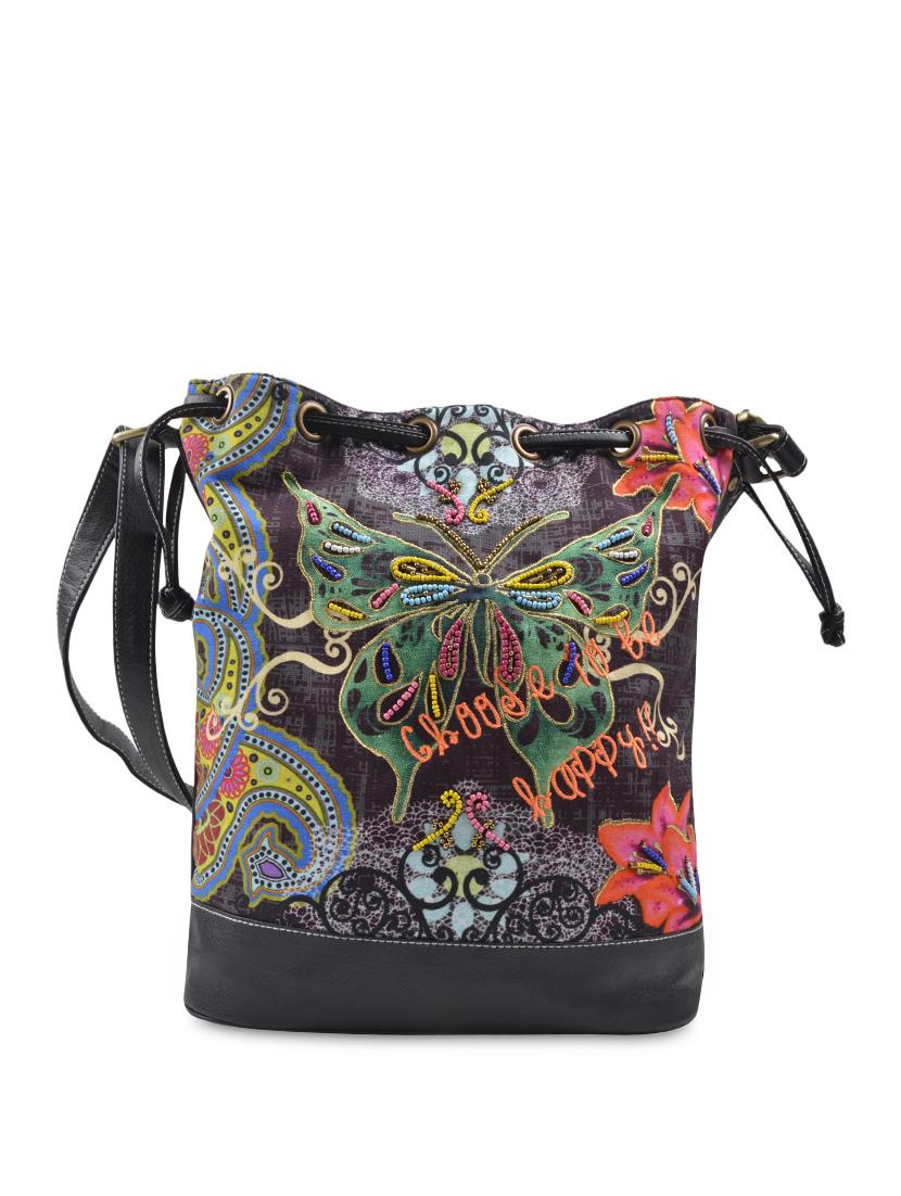 black butterfly designed and beaded backpack - 9633425 - Zoom Image - 1