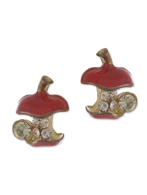 red studded stud earrings - 9633582 - Standard Image - 1