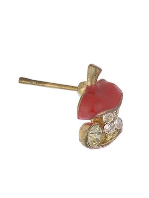 red studded stud earrings - 9633582 - Standard Image - 2