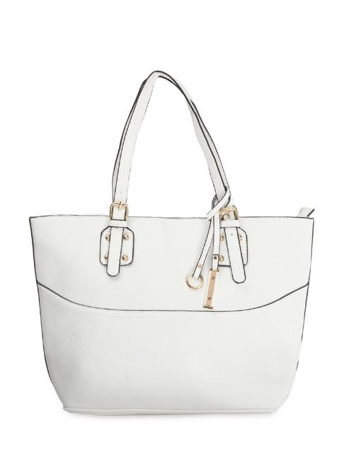 white leatherette handbag - 9634118 - Standard Image - 1