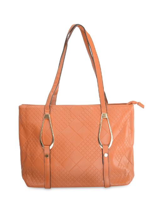 brown leatherette handbag - 9634134 - Standard Image - 1