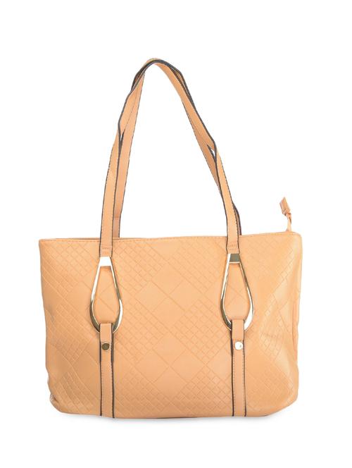 beige leatherette handbag - 9634135 - Standard Image - 1