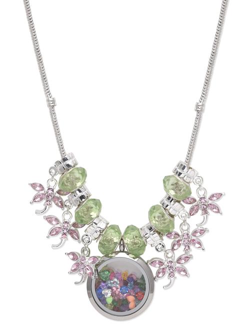 Multicoloured stone embellished necklace - 9634184 - Very Small Image - 1