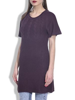 purple half sleeved acrylic sweater - 9640287 - Standard Image - 2
