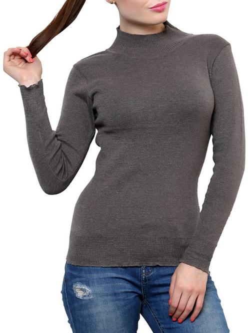 grey cotton blend pullover - 9642044 - Very Small Image - 1