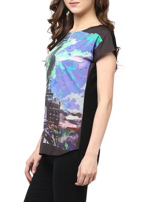 boat neck graphic tee - 9643125 - Standard Image - 2