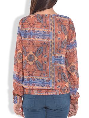 multicolored printed draped top - 9643174 - Standard Image - 3