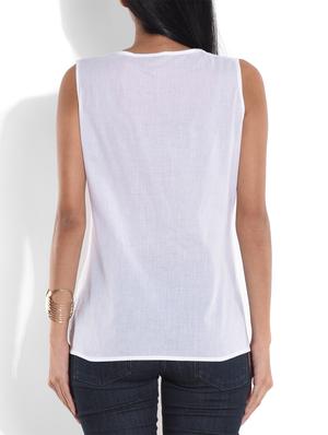 notch neck embroidered top - 9644220 - Standard Image - 3