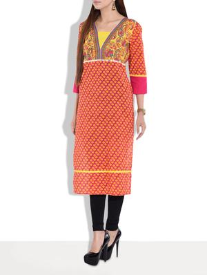 multi cotton printed kurti - 9645307 - Standard Image - 2
