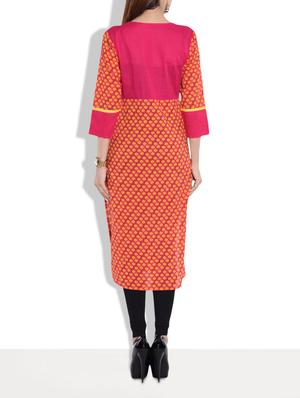 multi cotton printed kurti - 9645307 - Standard Image - 3