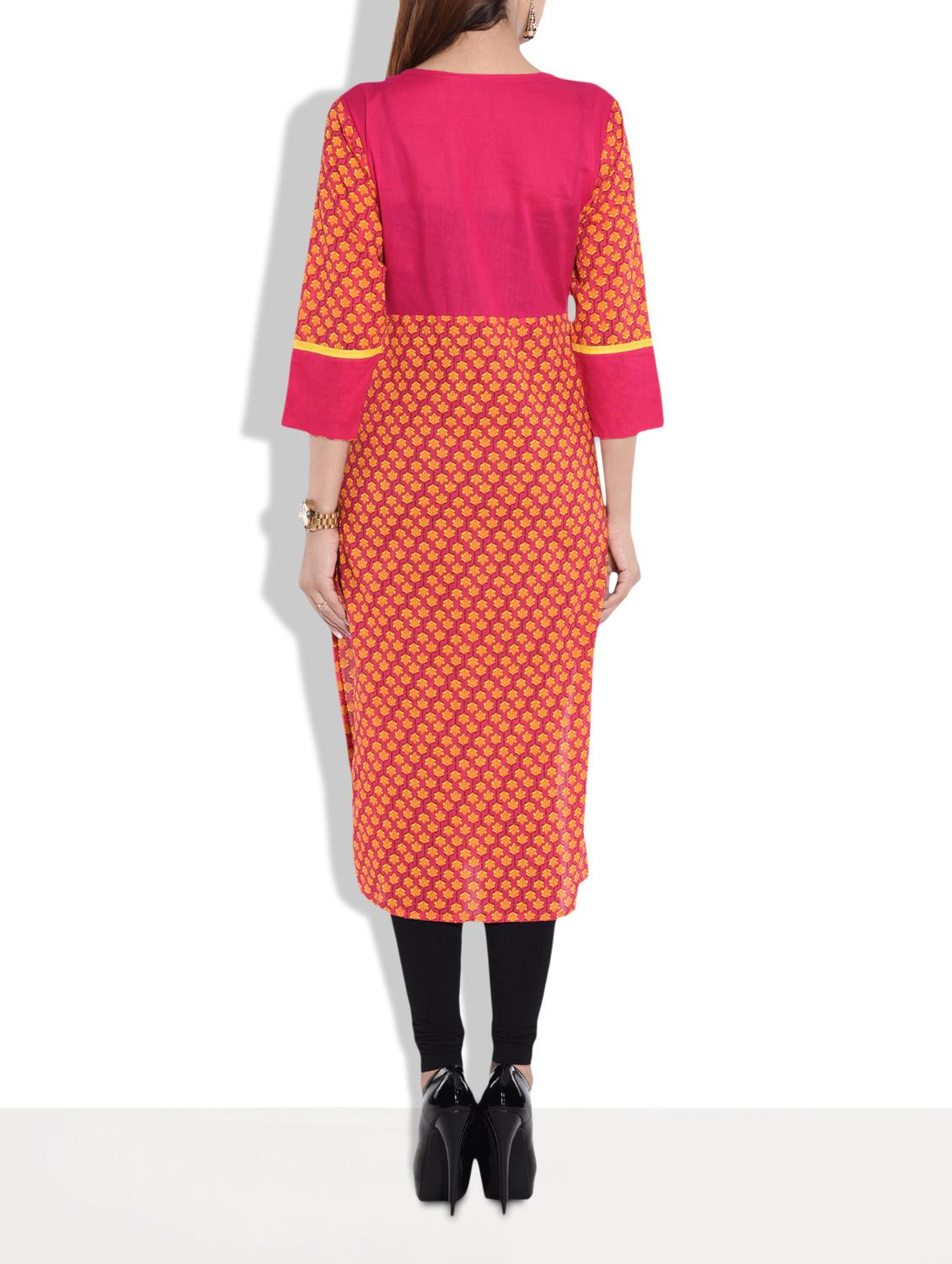 multi cotton printed kurti - 9645307 - Zoom Image - 3