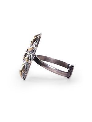 92.5 sterling silver dual toned floral statement ring - 9648422 - Standard Image - 3