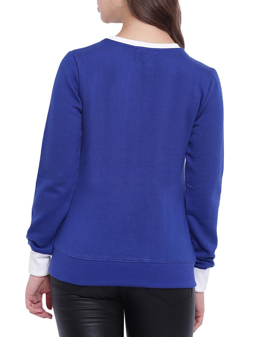 round neck color block sweatshirt - 9652853 - Zoom Image - 3