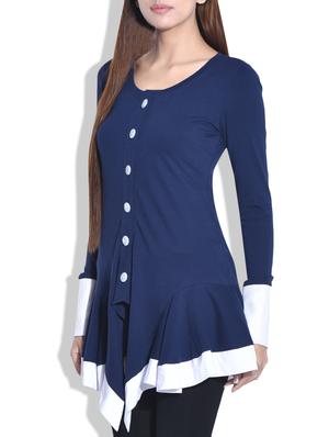 button detail asymmetric shrug - 9652882 - Standard Image - 2