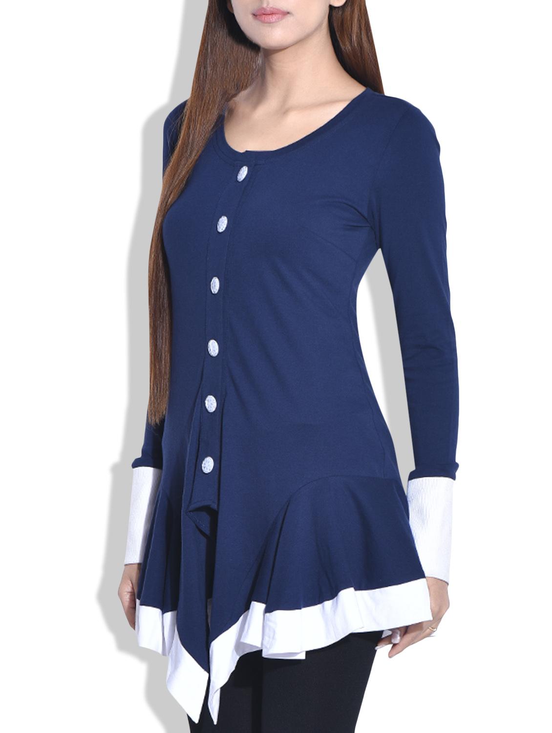 button detail asymmetric shrug - 9652882 - Zoom Image - 2