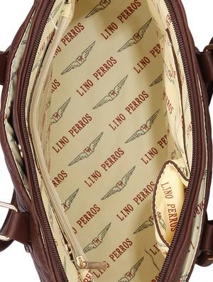 brown leatherette quilted handbag - 9653813 - Standard Image - 3