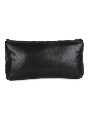 black leatherette embellished clutch - 9653870 - Standard Image - 2