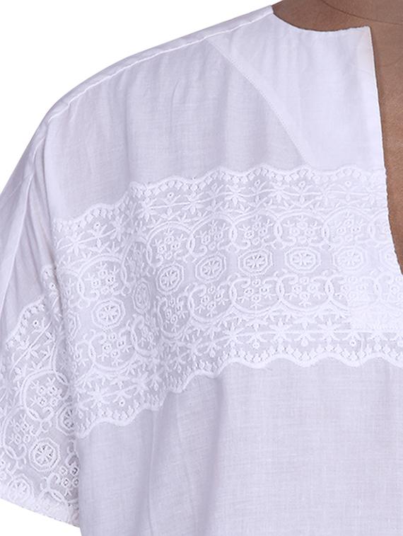 white cotton top - 9654795 - Zoom Image - 4