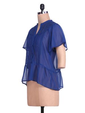 lace insert pin tuck shirt - 9654796 - Standard Image - 2