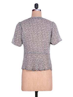 v-neck floral button up top - 9654799 - Standard Image - 3