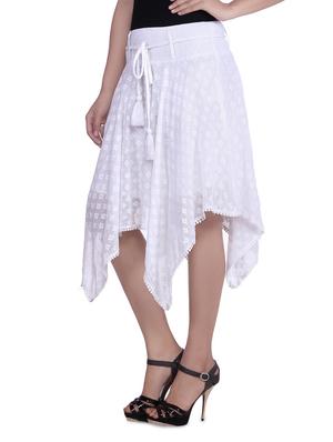 white cotton aline skirts - 9654809 - Standard Image - 2