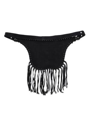 solid black suede leather slingbag - 9655735 - Standard Image - 2