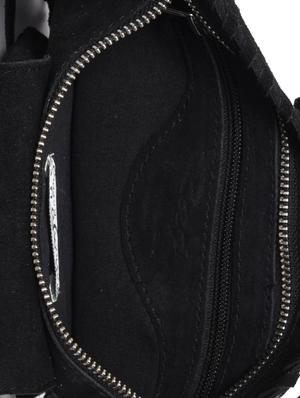 solid black suede leather slingbag - 9655735 - Standard Image - 3