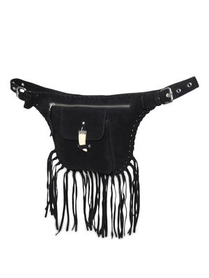 solid black suede leather slingbag - 9655735 - Standard Image - 6