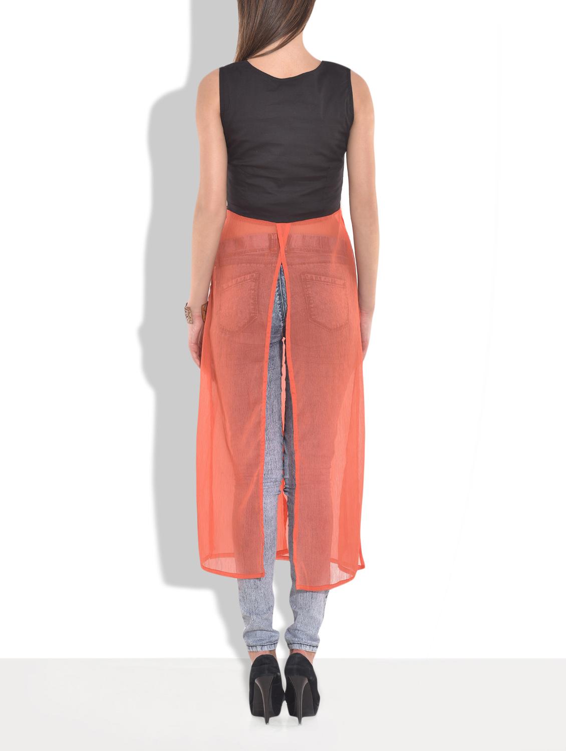 black and orange maxi top - 9656420 - Zoom Image - 3