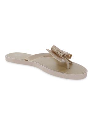 beige leatherette flip flops - 9656840 - Standard Image - 3