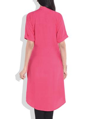 pink rayon kurti - 9657155 - Standard Image - 3