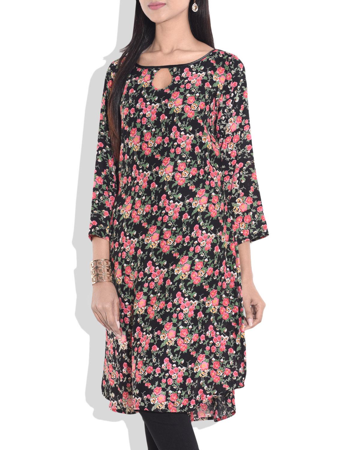 multicolored rayon kurti - 9657160 - Zoom Image - 2