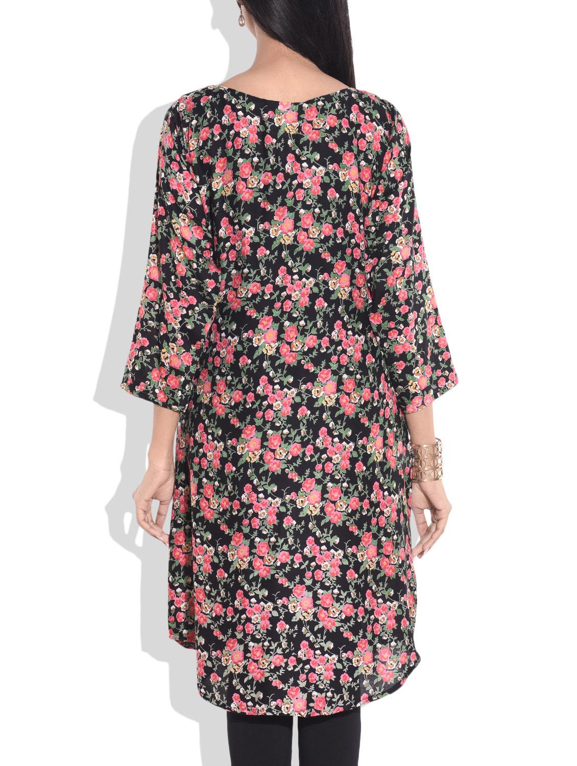 multicolored rayon kurti - 9657160 - Zoom Image - 3