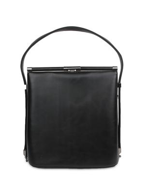 black leatherette clutch handbag - 9657887 - Standard Image - 2