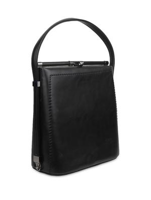 black leatherette clutch handbag - 9657887 - Standard Image - 5