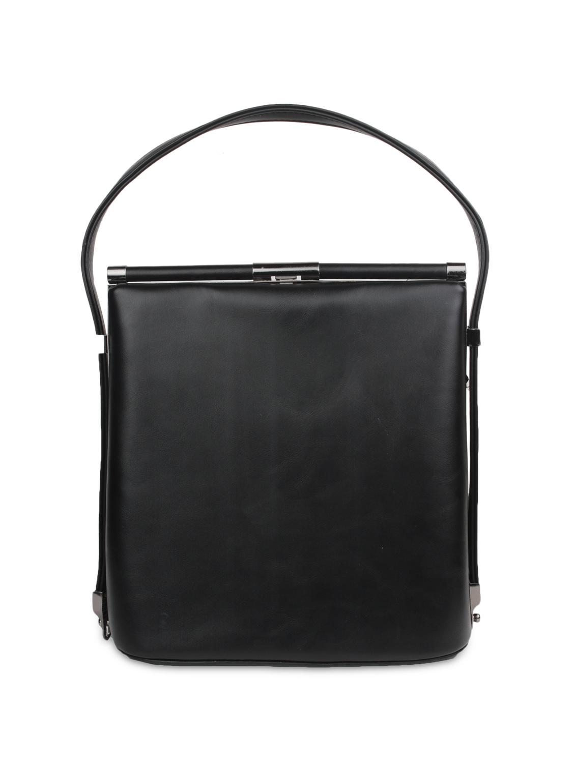 black leatherette clutch handbag - 9657887 - Zoom Image - 2