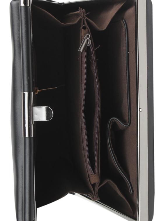 black leatherette clutch handbag - 9657887 - Zoom Image - 3