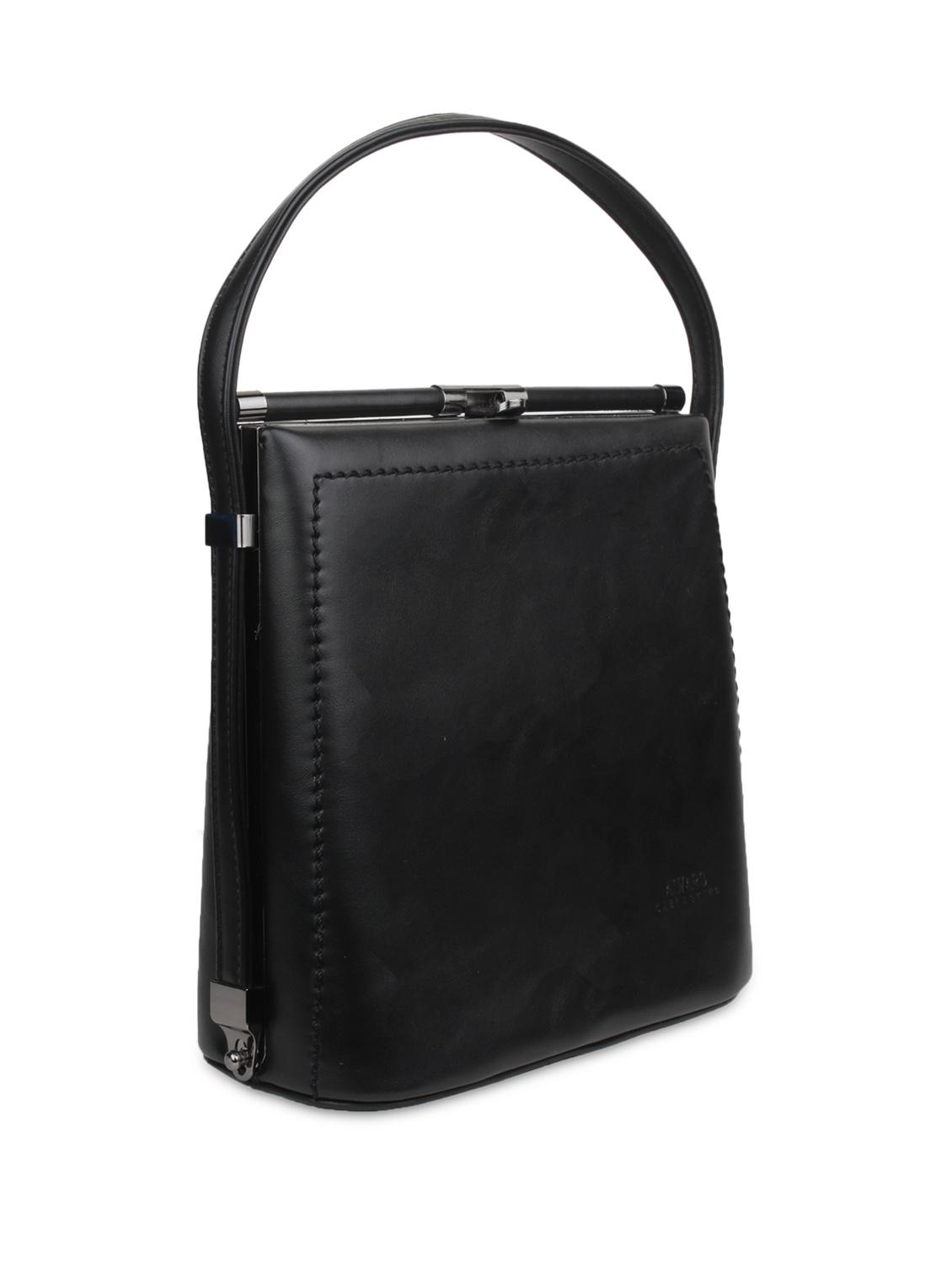 black leatherette clutch handbag - 9657887 - Zoom Image - 5