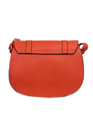 orange leatherette sling bag - 9657894 - Standard Image - 2