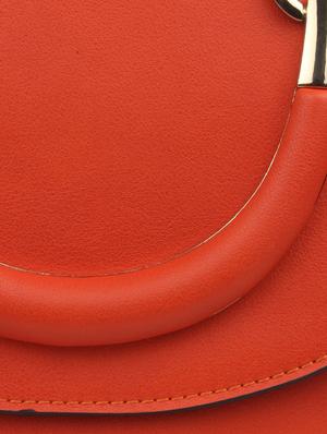orange leatherette sling bag - 9657894 - Standard Image - 4