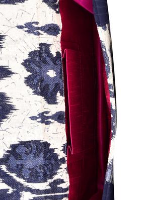 navy blue and off white floral silk and cotton sling - 9659385 - Standard Image - 3
