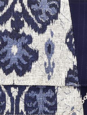navy blue and off white floral silk and cotton sling - 9659385 - Standard Image - 4
