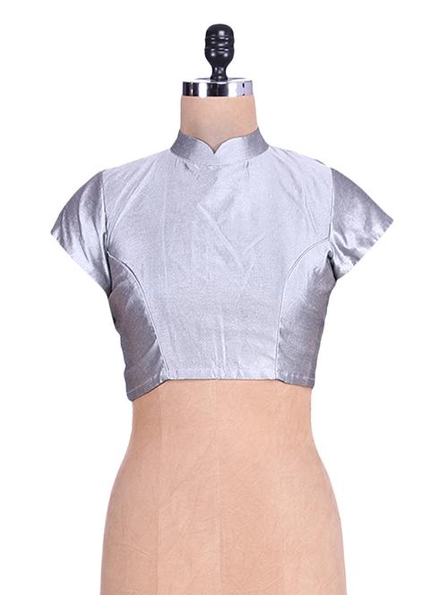 grey dupion silk blouse - 9662233 - Very Small Image - 1