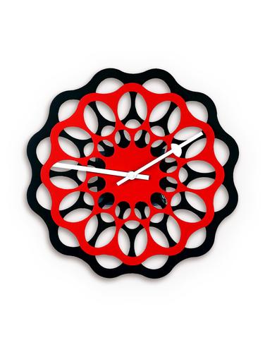 Red MDF Analogue Wall Clock - 9662487 - Very Small Image - 1