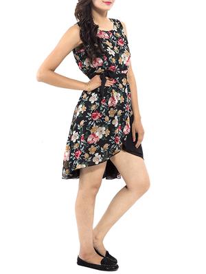 tie front floral layered dress - 9668560 - Standard Image - 2