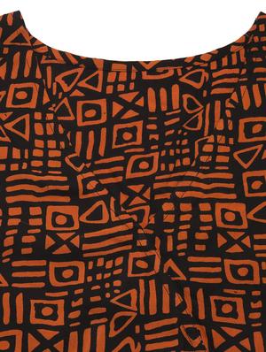 tie back printed flared dress - 9668582 - Standard Image - 4