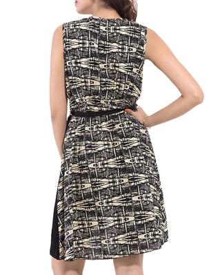 tie knot front flared dress - 9668584 - Standard Image - 3